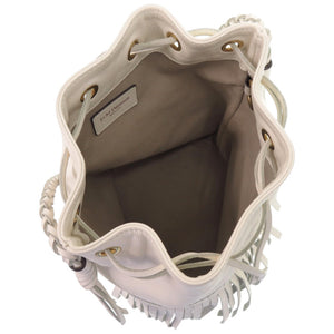 美品 ジェイアンドエムデヴィッドソン カーニバル レザー アイボリー 白 ハンドバッグ 0820【中古】J&M Davidson