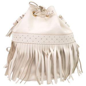 美品 ジェイアンドエムデヴィッドソン カーニバル レザー ゴールド金具 アイボリー 白 ショルダーバッグ 0821【中古】J&M Davidson