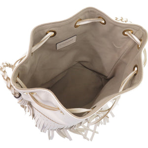 美品 ジェイアンドエムデヴィッドソン カーニバル レザー ゴールド金具 アイボリー 白 ショルダーバッグ 0821【中古】J&M Davidson