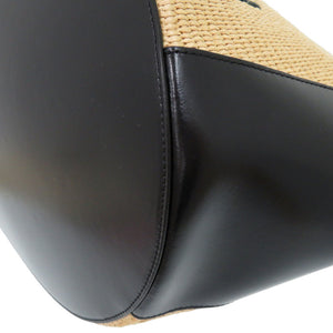 美品 マルニ カゴバッグ ラフィア/レザー ベージュ ハンドバッグ 0841【中古】MARNI