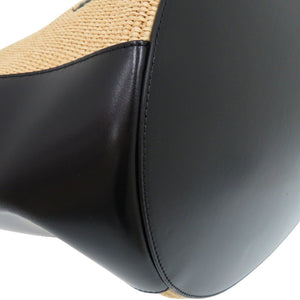 美品 マルニ カゴバッグ ラフィア/レザー ベージュ ハンドバッグ 0841【中古】MARNI