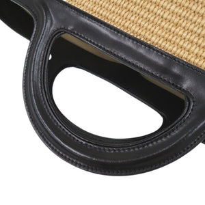 美品 マルニ カゴバッグ ラフィア/レザー ベージュ ハンドバッグ 0841【中古】MARNI