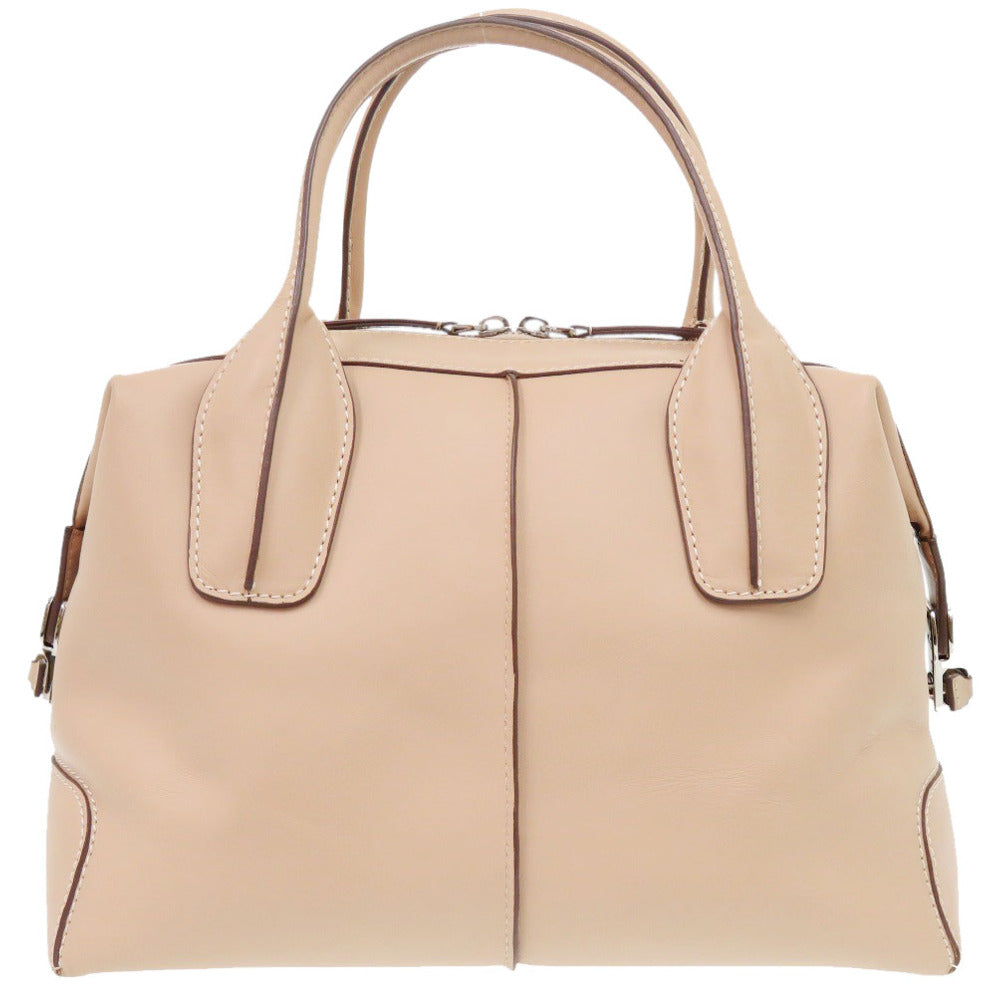 美品 トッズ 2WAY カーフレザー ベージュ ハンドバッグ 0850【中古】TOD’S