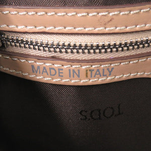 美品 トッズ 2WAY カーフレザー ベージュ ハンドバッグ 0850【中古】TOD’S