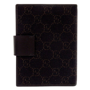 美品 グッチ GGキャンバス ブラウン 74259 アジェンダ 手帳カバー 茶/ 0920【中古】GUCCI メンズ