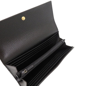 未使用品 グッチ ダブルG バイカラー コンチネンタルウォレット ‎456116 AAE5E 1069 GGスプリーム レザー ブラック 黒 長財布 0921【中古】GUCCI