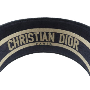美品 クリスチャンディオール オブリーク ヘッドバンド キャンバス ネイビー カチューシャ 0929【中古】Christian Dior