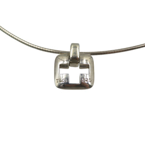 ティファニー オープンクロス スクエア シルバー925 ペンダント ネックレス 0938【中古】TIFFANY＆Co.
