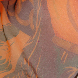 美品 エルメス GIGANTES 馬 シルク オレンジ ストール 0942【中古】HERMES