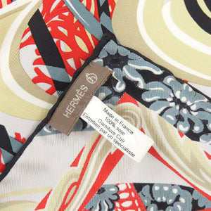 新品同様 エルメス カレ90 プティアッシュ de la mer au ciel 海と空の狭間 シルク マルチカラー スカーフ 0943【中古】HERMES