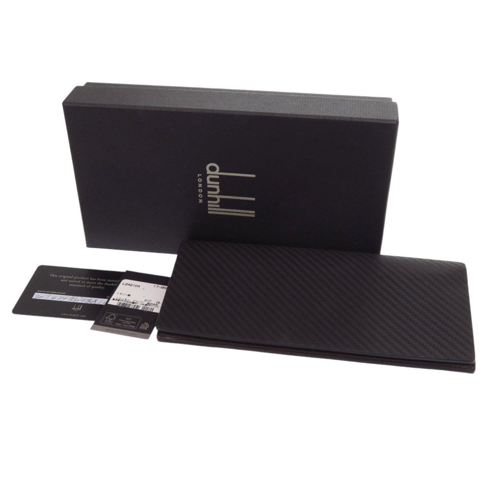 未使用 ダンヒル CHASSIS シャーシ L2A210A レザー ブラック 長財布 黒 0944【中古】Dunhill