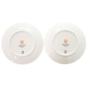 未使用 ルイ ヴィトン Set Of 2 Side Plates LV By The Pool トロピカルフローラル モチーフ R95811 リモージュ磁器 オレンジ 食器 皿 プレート LV 0951【中古】LOUIS VUITTON