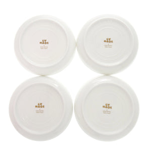 未使用 ルイ ヴィトン NIGO コラボ アシェット4 GI0729 4枚セット お皿 磁器 レザー ホワイト 白 食器 LV 0952【中古】LOUIS VUITTON