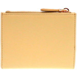 未使用品 プラダ サフィアーノトライアングル 1ML050 QHH_F0032 牛革 バニラ 黄 二つ折り財布 0961【中古】PRADA