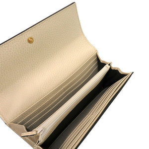 未使用品 グッチ ダブルG バイカラー コンチネンタルウォレット ‎456116 17WAG 9096 GGスプリームキャンバス レザー ベージュ 長財布 0962【中古】GUCCI