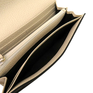 未使用品 グッチ ダブルG バイカラー コンチネンタルウォレット ‎456116 17WAG 9096 GGスプリームキャンバス レザー ベージュ 長財布 0962【中古】GUCCI