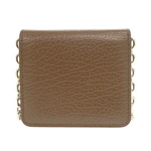 新品同様 メゾン マルジェラ 4ステッチ レザー ブラウン チェーンミニウォレットバッグ ショルダーバッグ 0963【中古】Maison Margiela