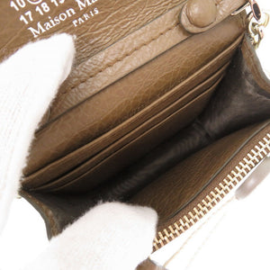 新品同様 メゾン マルジェラ 4ステッチ レザー ブラウン チェーンミニウォレットバッグ ショルダーバッグ 0963【中古】Maison Margiela