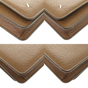 新品同様 メゾン マルジェラ 4ステッチ レザー ブラウン チェーンミニウォレットバッグ ショルダーバッグ 0963【中古】Maison Margiela