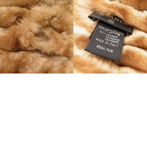 美品 シャネル ココマーク マフラー オリラグ カシミヤ ブラウン 0964【中古】CHANEL