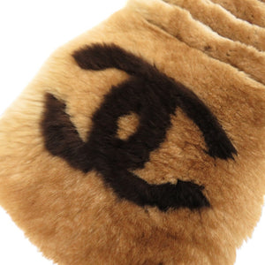 美品 シャネル ココマーク マフラー オリラグ カシミヤ ブラウン 0964【中古】CHANEL