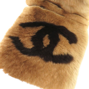 美品 シャネル ココマーク マフラー オリラグ カシミヤ ブラウン 0964【中古】CHANEL