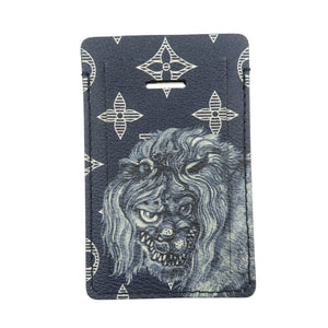 ルイヴィトン ポルトアドレス チャップマンブラザーズ M54139 モノグラムサバンナ シルバー金具 ネイビー パスケース ネームタグ 0966【中古】LOUIS VUITTON