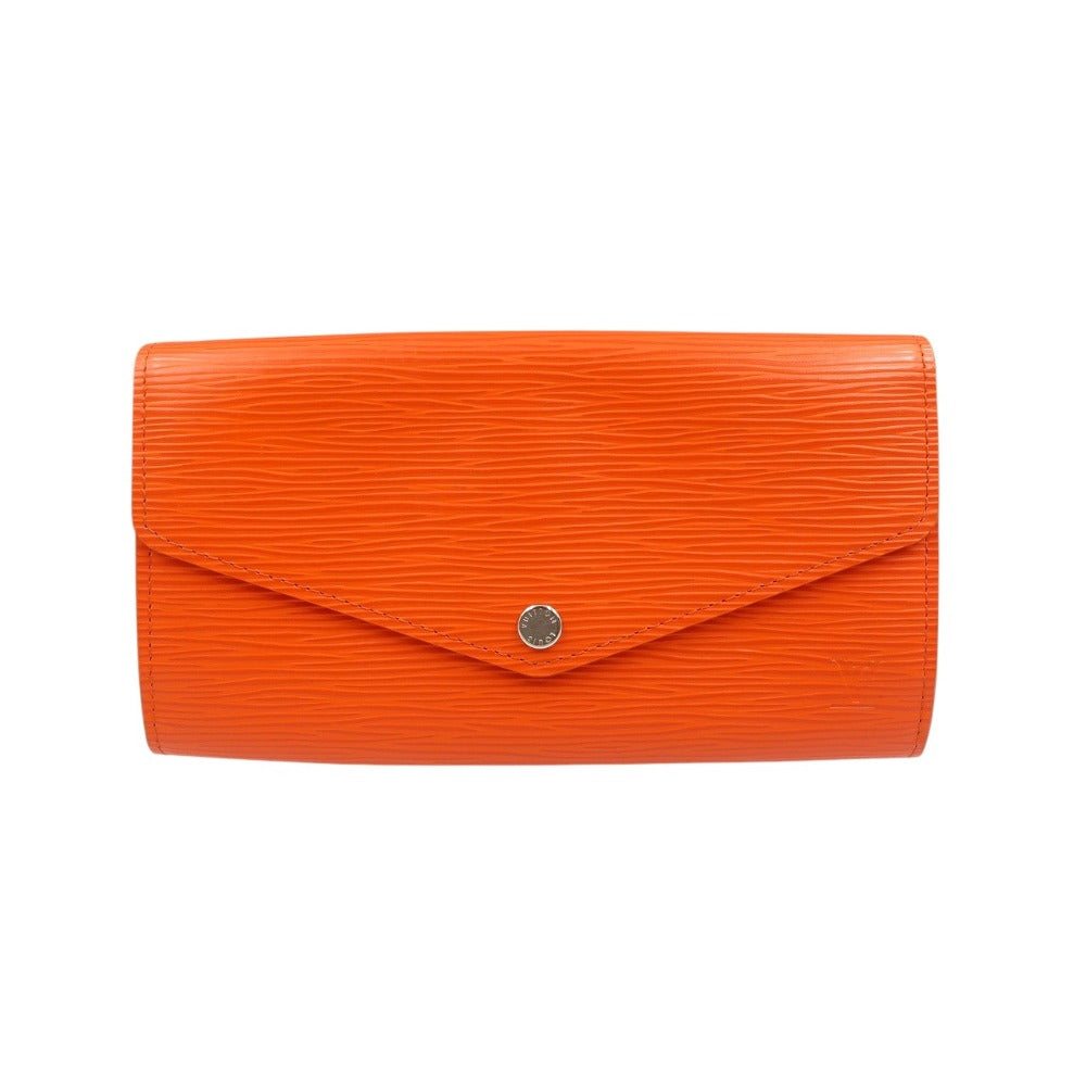 美品 ルイヴィトン エピ ポルトフォイユ・サラ M62612 エピレザー シルバー金具 サンライズ オレンジ 長財布 0971【中古】LOUIS VUITTON