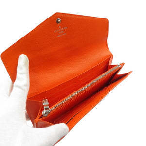 美品 ルイヴィトン エピ ポルトフォイユ・サラ M62612 エピレザー シルバー金具 サンライズ オレンジ 長財布 0971【中古】LOUIS VUITTON