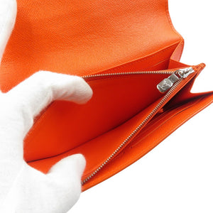 美品 ルイヴィトン エピ ポルトフォイユ・サラ M62612 エピレザー シルバー金具 サンライズ オレンジ 長財布 0971【中古】LOUIS VUITTON