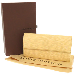 美品 ルイ ヴィトン ポルトモネ クレディ エピ M6357A エピレザー ヴァニラ 黄 長財布 LV 0972【中古】LOUIS VUITTON