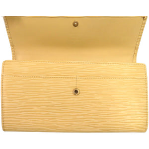 美品 ルイ ヴィトン ポルトモネ クレディ エピ M6357A エピレザー ヴァニラ 黄 長財布 LV 0972【中古】LOUIS VUITTON