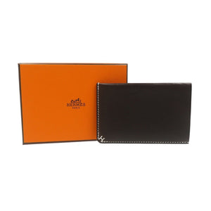 新品同様 エルメス Hセリエ カラーフィル ヴォーエヴァーカラー W刻印 モカ ブラウン カードケース 0983【中古】HERMES