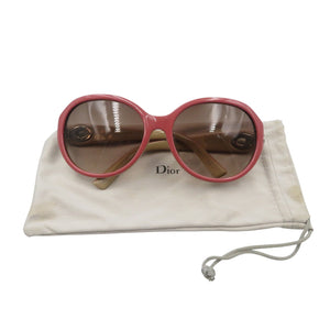 美品 クリスチャンディオール ディオリッシモ1FN 58□17 プラスチック ピンク サングラス 0984【中古】Christian Dior
