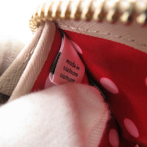 未使用品 ケイトスペード × ディズニー ミニーマウス レザー ベージュ 長財布 0989【中古】Kate Spade