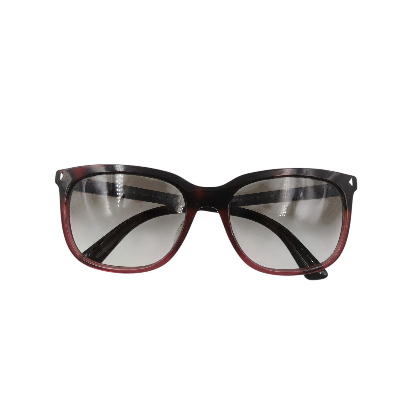 美品 プラダ 12RF-TWC0A7-56 56□19 プラスチック ブラウン サングラス 0990【中古】PRADA