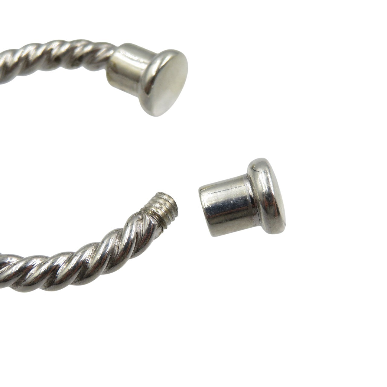 美品 ブルガリ ツイスト ループ シルバー925 キーリング キーホルダー 0996【中古】BVLGARI