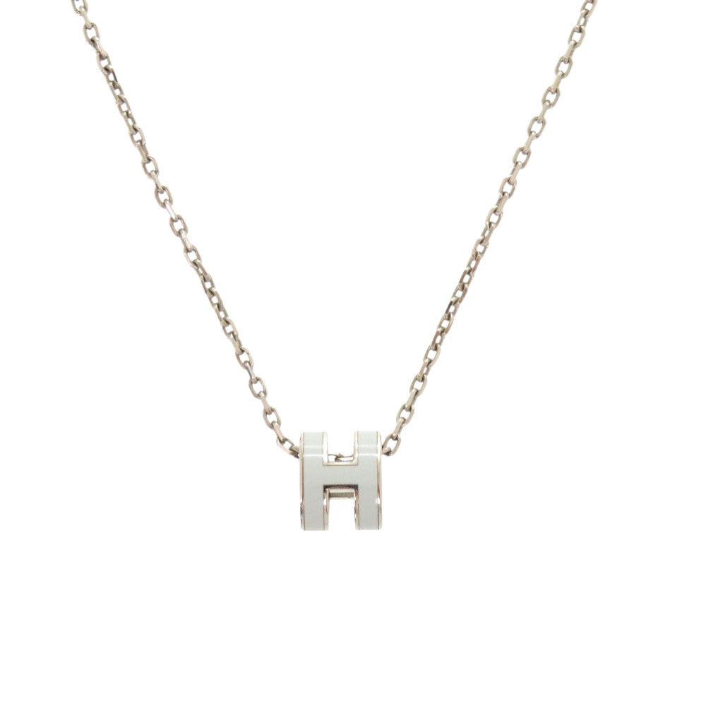 新品同様 エルメス ポップアッシュ ミニ H ヴェールペパーミント シルバー金具 ネックレス アクセサリー 0997 【中古】 HERMES