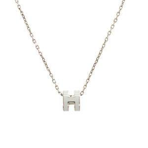 新品同様 エルメス ポップアッシュ ミニ H ヴェールペパーミント シルバー金具 ネックレス アクセサリー 0997 【中古】 HERMES