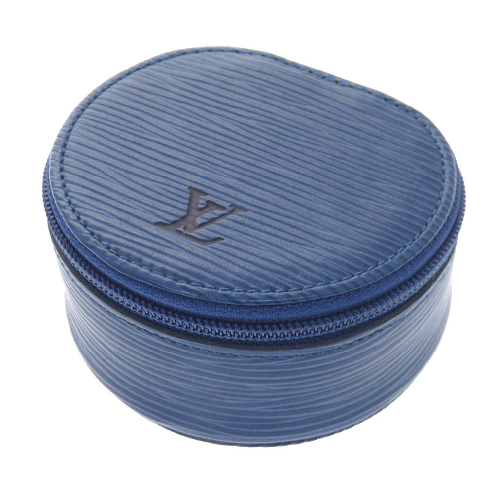 美品 ルイ ヴィトン エクランビジュー エピ トレドブルー M48205 ジュエリーケース ポーチ 青 LV 1000 【中古】 LOUIS VUITTON