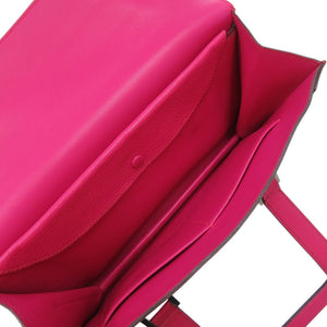 美品 エルメス 365 シェーブル ローズショッキング ハンドバッグ 1017【中古】HERMES