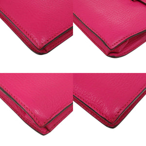 美品 エルメス 365 シェーブル ローズショッキング ハンドバッグ 1017【中古】HERMES