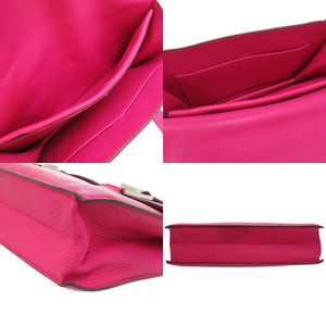 美品 エルメス 365 シェーブル ローズショッキング ハンドバッグ 1017【中古】HERMES