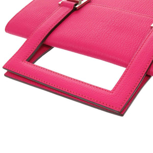 エルメス 365 シェーブル ローズショッキング シルバー金具 □K刻印 ハンドバッグ 1017 【中古】 HERMES