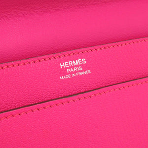 エルメス 365 シェーブル ローズショッキング シルバー金具 □K刻印 ハンドバッグ 1017 【中古】 HERMES