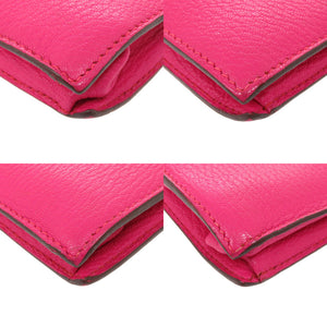 エルメス 365 シェーブル ローズショッキング シルバー金具 □K刻印 ハンドバッグ 1017 【中古】 HERMES