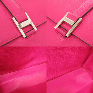エルメス 365 シェーブル ローズショッキング シルバー金具 □K刻印 ハンドバッグ 1017 【中古】 HERMES