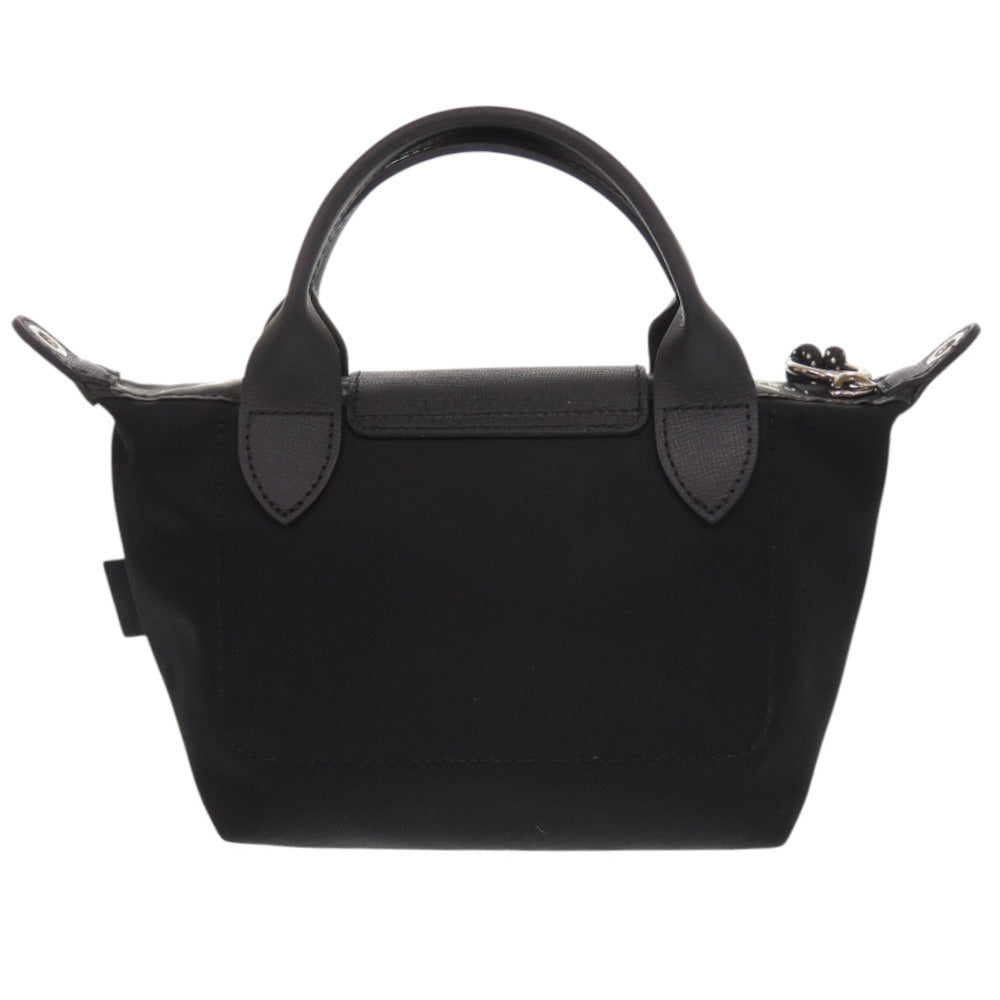 新品同様 ロンシャン ル プリアージュ エナジー L1500HSR001 ナイロン リサイクルキャンバス ブラック 黒 ハンドバッグ 1023【中古】Longchamp