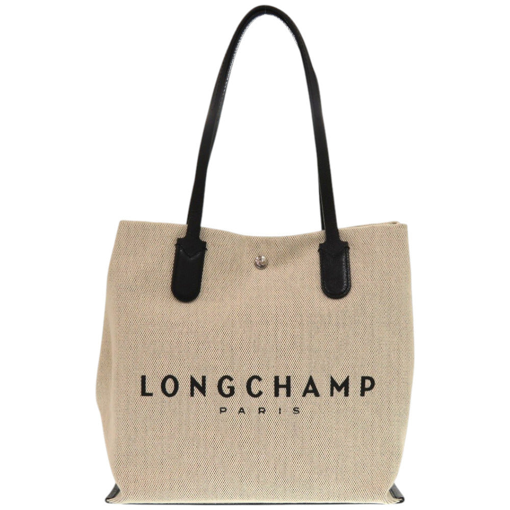 美品 ロンシャン ロゾ 100900HS G 037 レザー キャンバス エクリュ トートバッグ 1024【中古】Longchamp