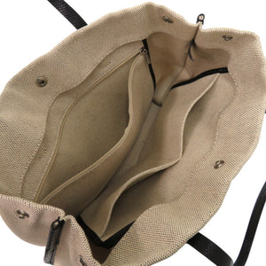 美品 ロンシャン ロゾ 100900HS G 037 レザー キャンバス エクリュ トートバッグ 1024【中古】Longchamp